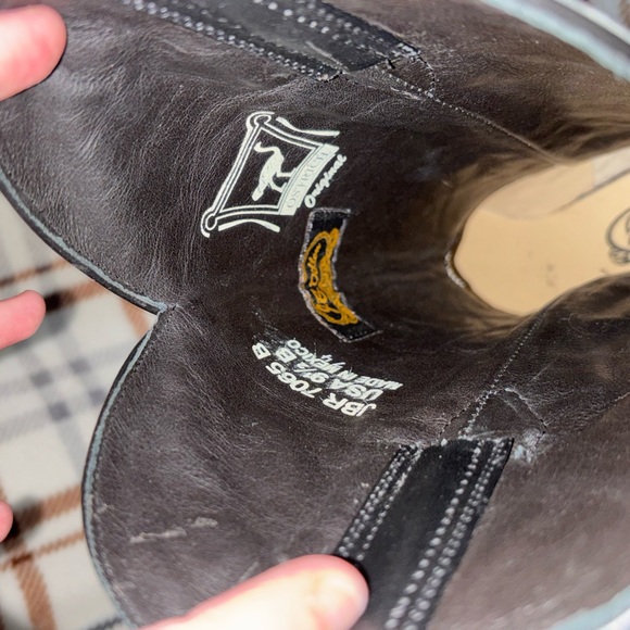 J.B Dillon Black Ostrich Leather Cowgirl Boots - Picture 10 of 10